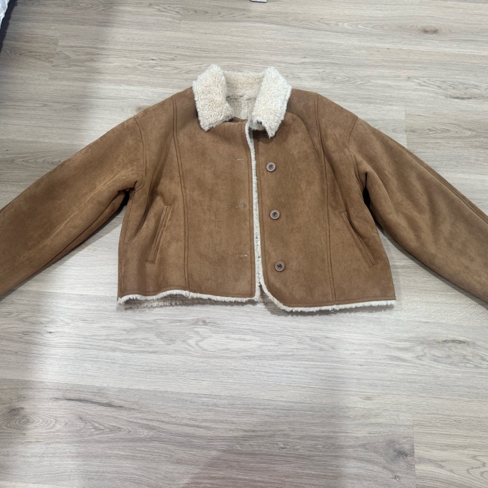 Chic Brown Jacket with Cream Lining
